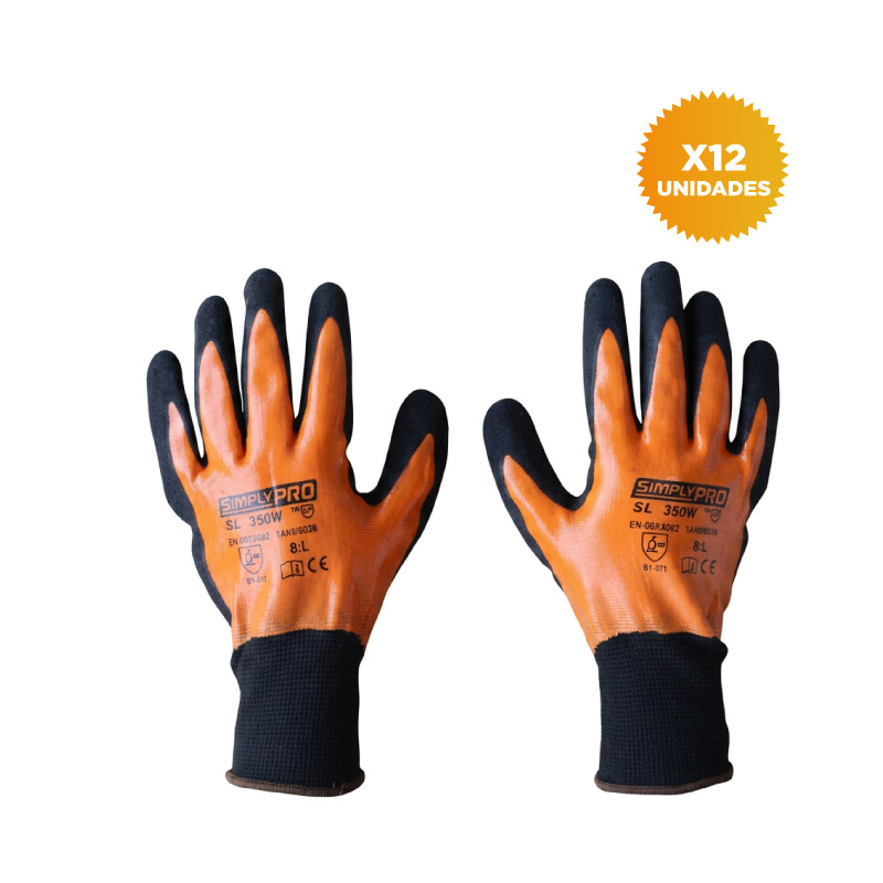 Guantes de Seguridad Nitrilo Talla 8 X12 Und - 1NIFB08
