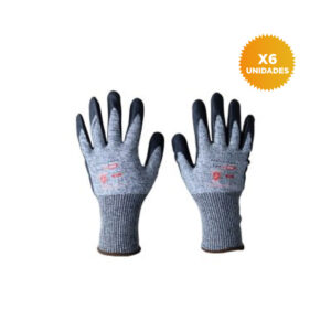 Guantes Anticorte Nitrilo Talla 9 X6 Uds - 1CRLG09