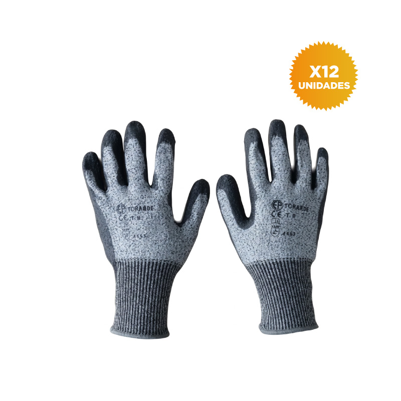 Guantes Anticorte Nivel 5 Talla 8 X12 Uds - 1CRAB08