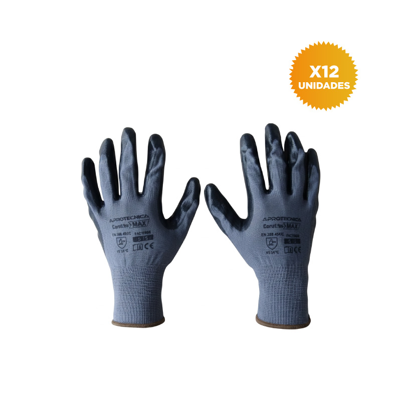 Guante Nitrilo Negro Talla 9 X12 Und - 1NICB09