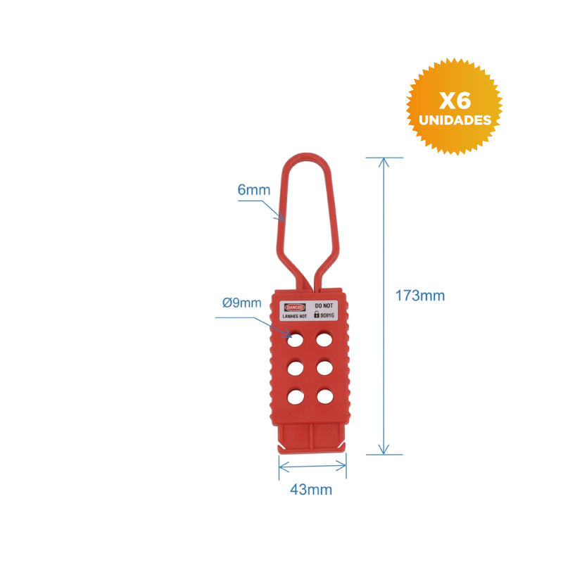 ENCLAVAMIENTO TIPO TENAZA DE NYLON X6 UNIDADES - BDS-K8631
